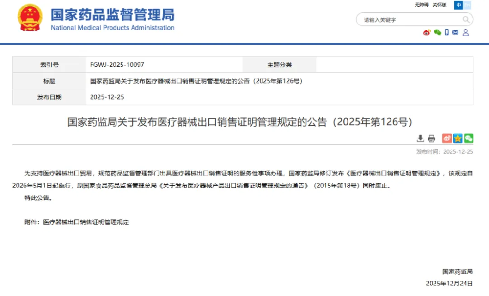【重要通告】国家药监局发布新《规定》，明年5月1日起施行！